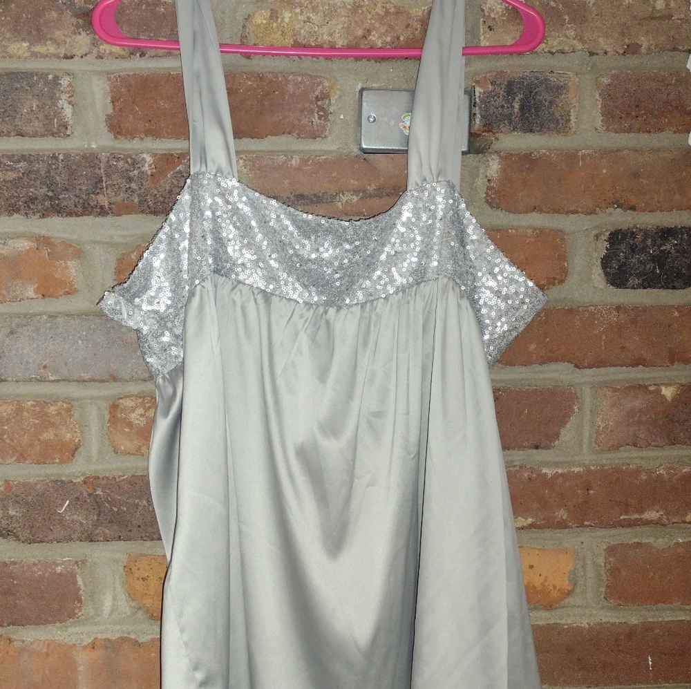 Y2K Silver Sequin Top NWT New York & Company